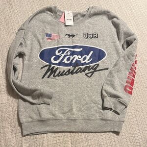 Ford Mustang Gray Crewneck Sweater for Men